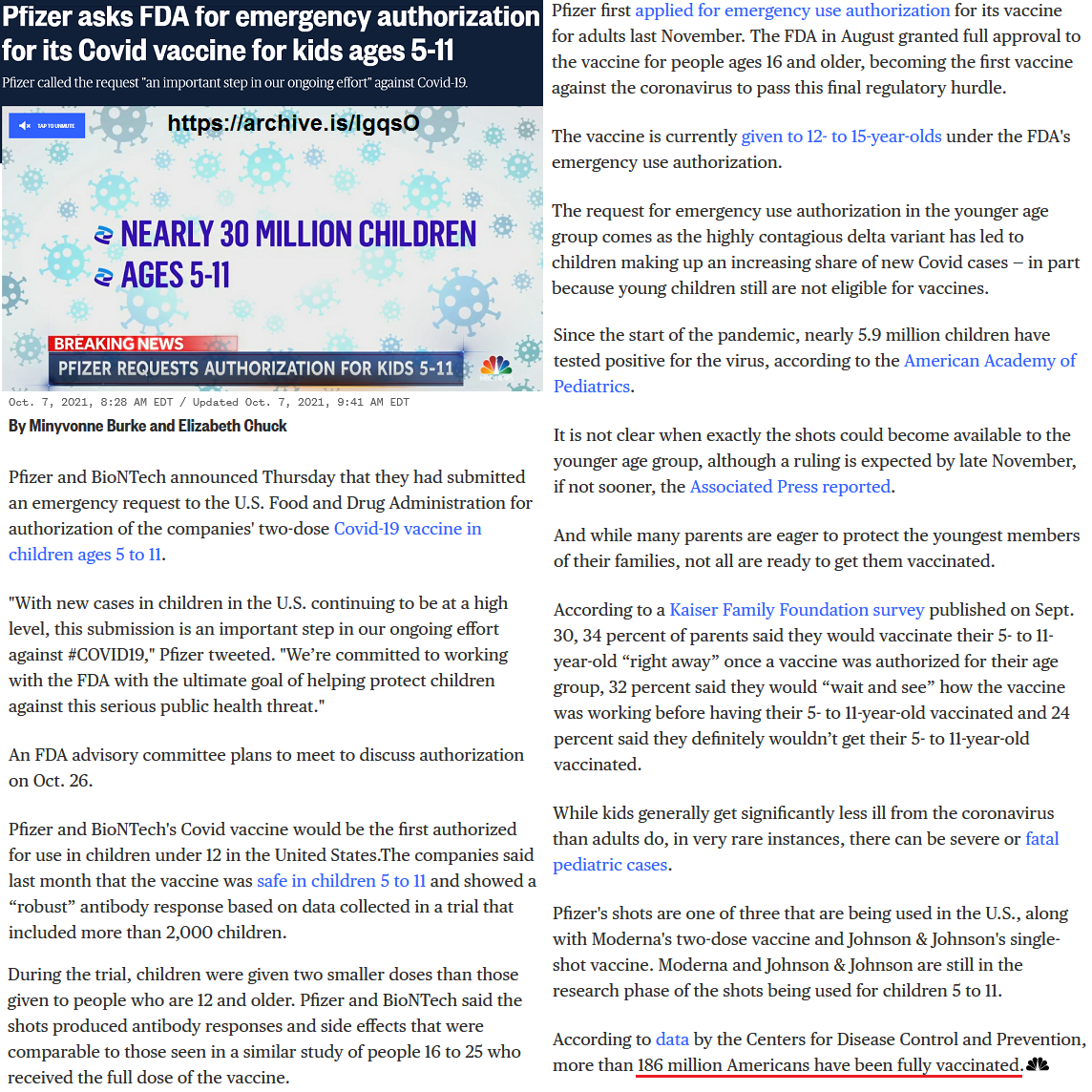 10_7_2021 Pfizer asks Emergency Authorization to use Covid vax on 5yr olds.png