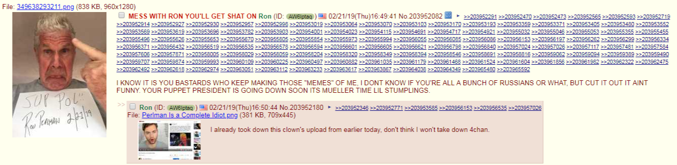 _pol  - MESS WITH RON YOU'LL GET SHAT ON - Politically Incorrect - 4chan.png