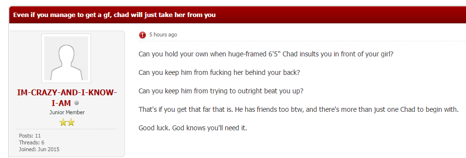 Even if you manage to get a gf, chad will just take her from you.png