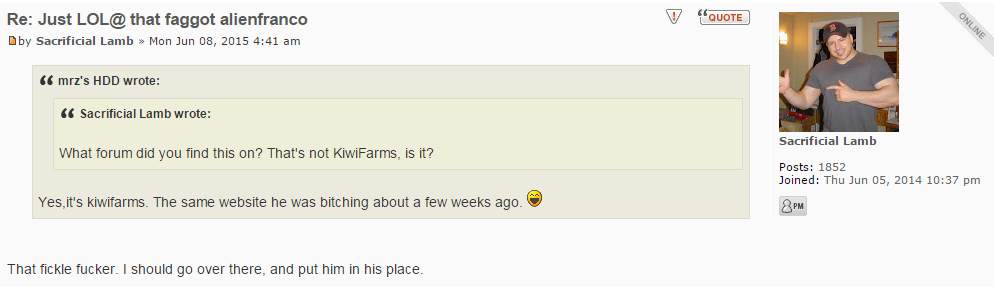 Just LOL@ that faggot alienfranco -  SlutHate.com  PuaHate .png