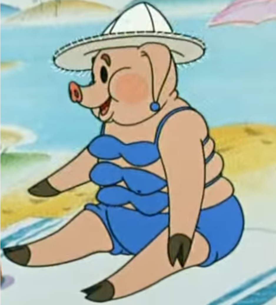 Свинья из ну погоди на пляже фото Свинья из ну погоди на пляже фото