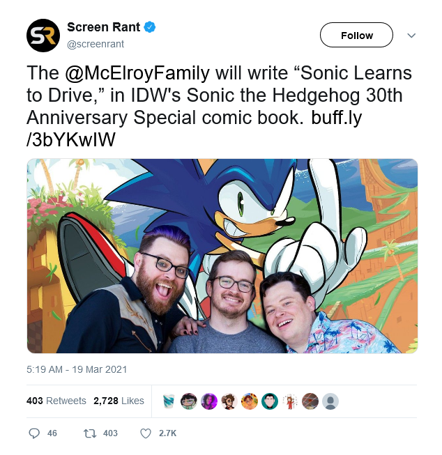 Screenshot_2021-03-20 Screen Rant on Twitter The McElroyFamily will write “Sonic Learns ….png
