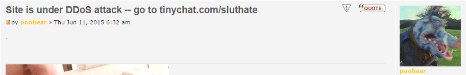 Site is under DDoS attack -- go to tinychat.com sluthate -  SlutHate.com  PuaHate .png