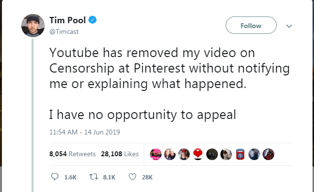 Tim Pool on Twitter_ _Youtube has removed my video on Censorship at P_ - twitter.com.png